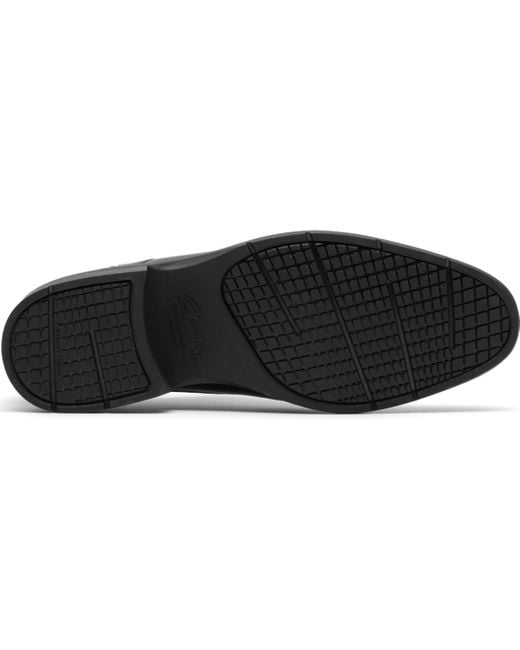 Clarks Black Steadwell Cap Dress Shoe for men