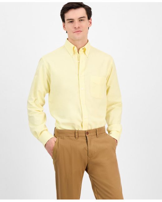 Club Room Natural Regular Fit Pinpoint Dress Shirt for men