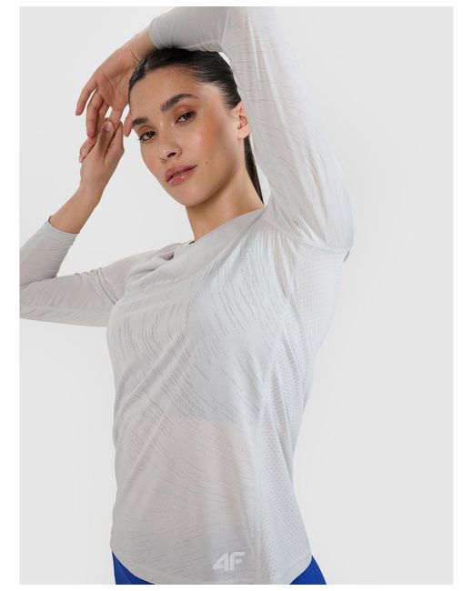 4F White Quick-drying Running Longsleeve