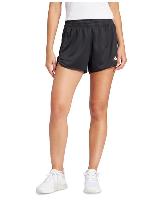 Adidas Blue High-waisted Knit Pacer Shorts