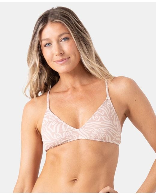 Roxy Multicolor Wild Thing Athletic Tri Bikini Top