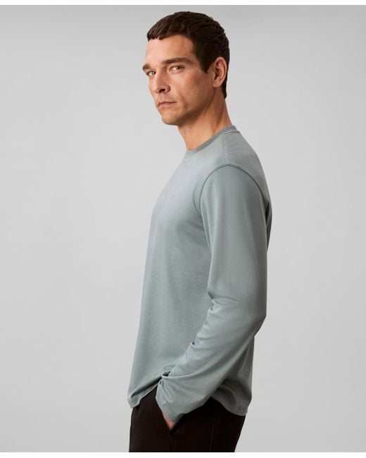 Calvin Klein Gray Crewneck Long Sleeve T-shirt for men