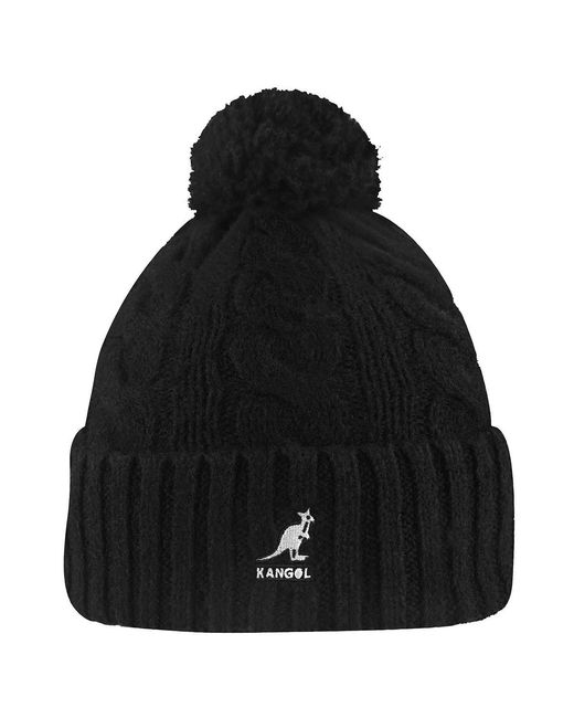 Kangol Black Pompom Beanie Pull-ons & Beanies for men