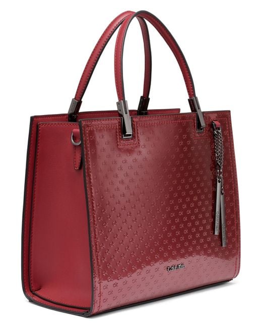 Calvin Klein Red Verne Small Satchel Bag