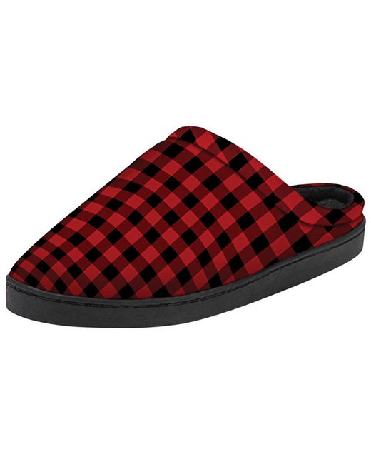 Kingsize Red Big & Tall Fleece Clog Slippers for men