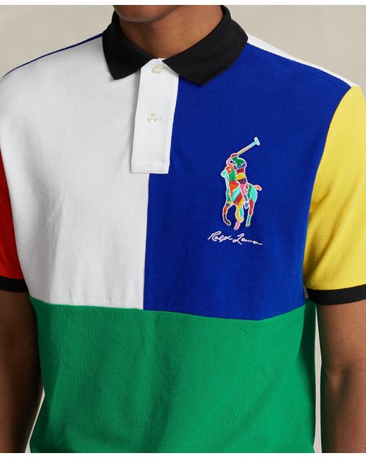 Polo Ralph Lauren Green Custom Slim Fit Big Pony Mesh Polo Shirt for men