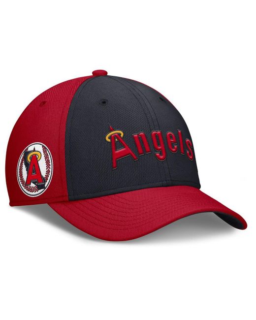 Nike Red/navy California Angels Rise Swoosh Performance Flex Hat for men
