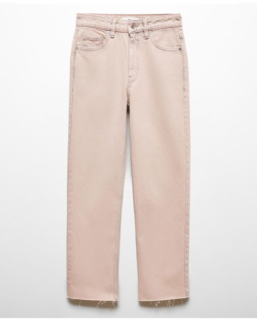 Mango Natural Straight-fit Cropped Jeans
