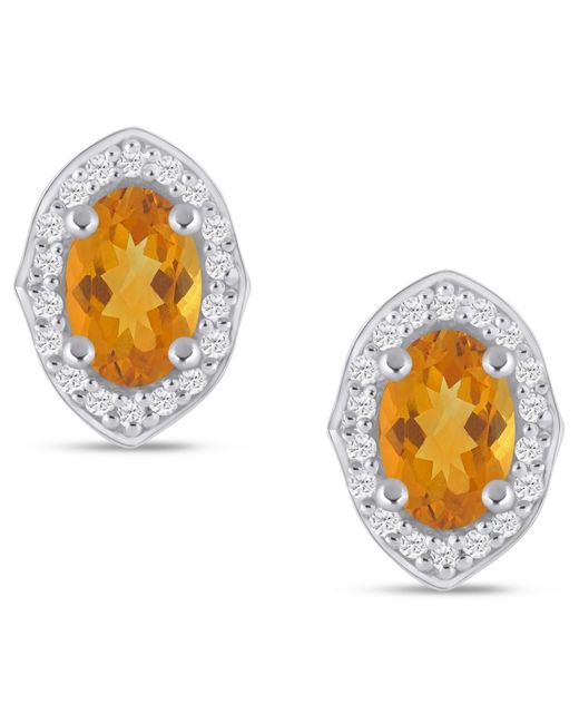 Macy's Metallic Gemstone And Diamond ((1/5 Ct. T.w.