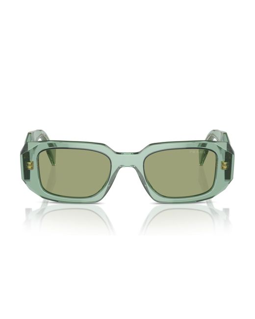 Prada Green Symbole Rectangular Sunglasses