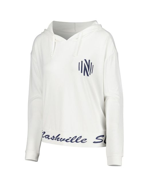 Concepts Sport White Nashville Sc Accord Hoodie Long Sleeve Top