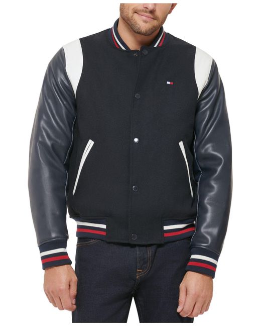 tommy hilfiger mixed media baseball