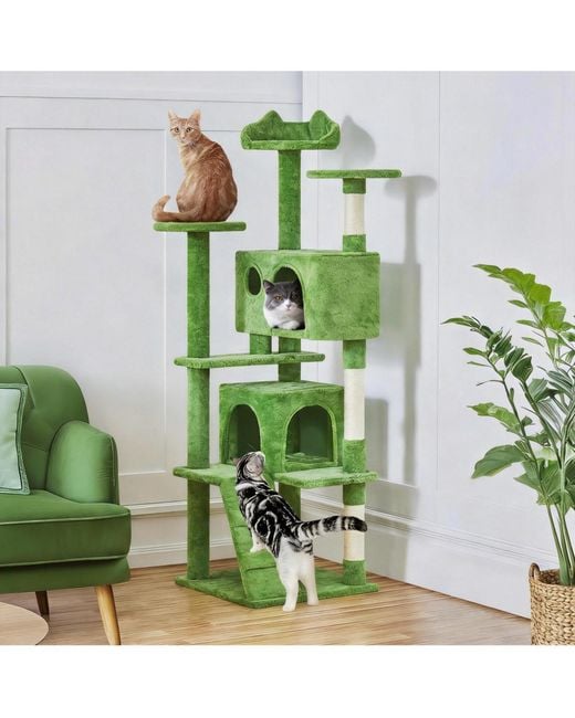 Aronkl Green Multi-level Cat Tree Tower