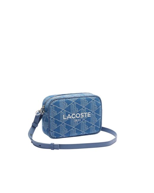 Lacoste Blue Monogram Small Crossover Bag