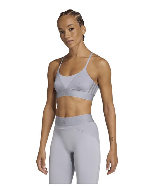 Adidas White Hyperglam Shine Bralette