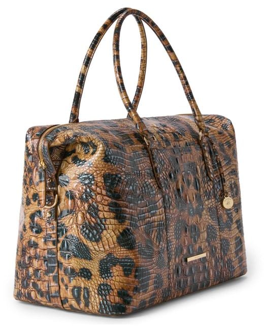 Brahmin Brown Duxbury Weekender Melbourne Leather Extra-large Travel Duffel Bag