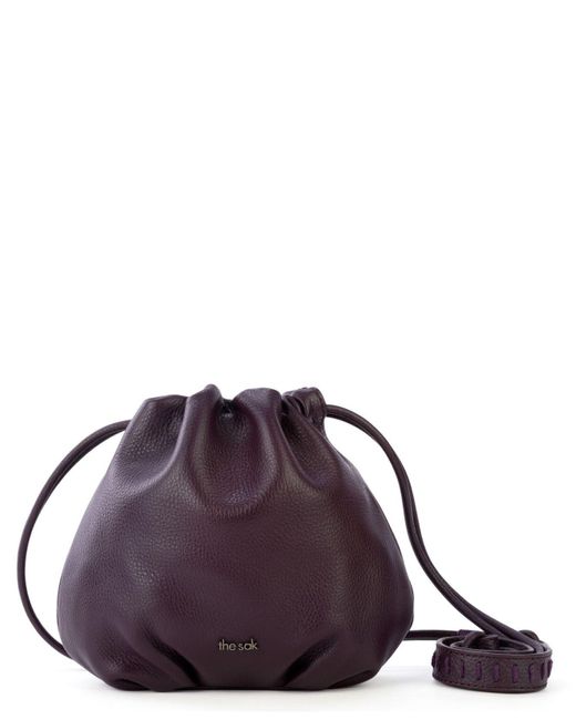 The Sak Lorelie Small Drawstring Leather Crossbody in Purple Lyst