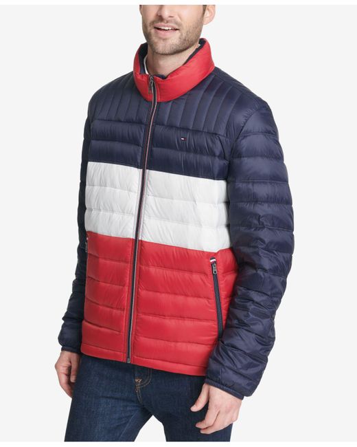 Download Tommy Hilfiger Down Quilted Packable Logo Jacket in ...