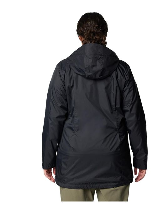 Columbia Black Plus Size Switchback Lined Long Zipper Jacket