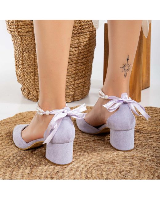 Forever & Always Shoes White Miranda Low Block Heels