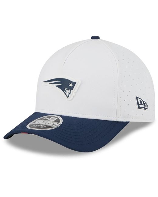 KTZ Blue White/navy New England Patriots 2025 Nfl Training Camp A-frame 9forty Adjustable Hat for men