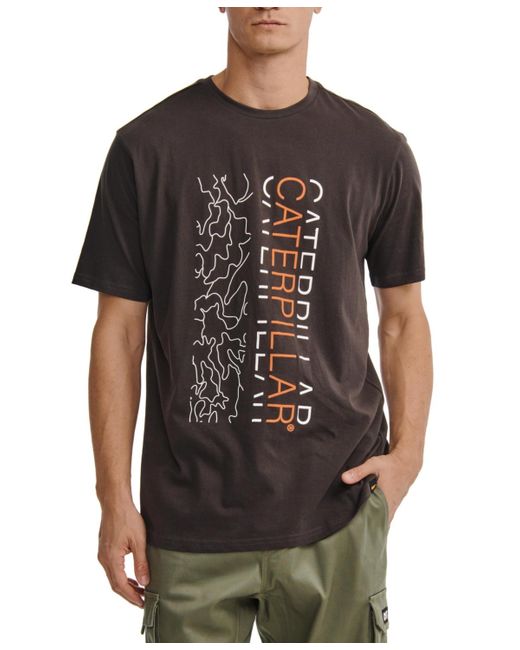 Caterpillar Black Urban Camo Graphic T-shirt for men