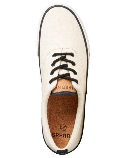 Sperry Top-Sider White Seacycled Striper Ii Cvo Textured Lace-up Sneakers for men