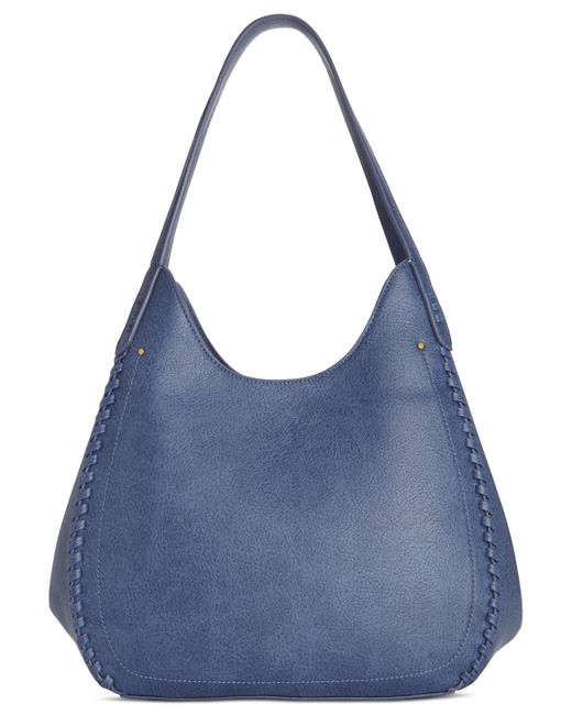 Style & Co. Blue Whip-stitch Soft 4-poster Tote