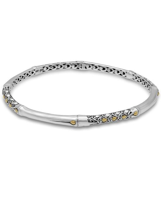 DEVATA Metallic Bamboo Slide-on Bangle Bracelet