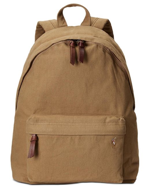 Polo Ralph Lauren Brown Canvas Backpack for men