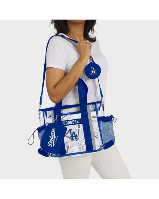 WEAR by Erin Andrews Los Angeles Dodgers Clear Stadium Baby Bag in Blue ...