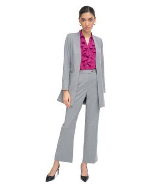 Calvin Klein Pink Petite Open Front Blazer Ruffled Button Front Top High Rise Modern Fit Pants