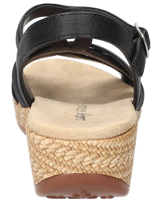 Easy Street Metallic Lua Wedge Heel Sandals