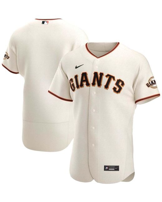 Nike Synthetic Cream San Francisco Giants Home Authentic Team Logo