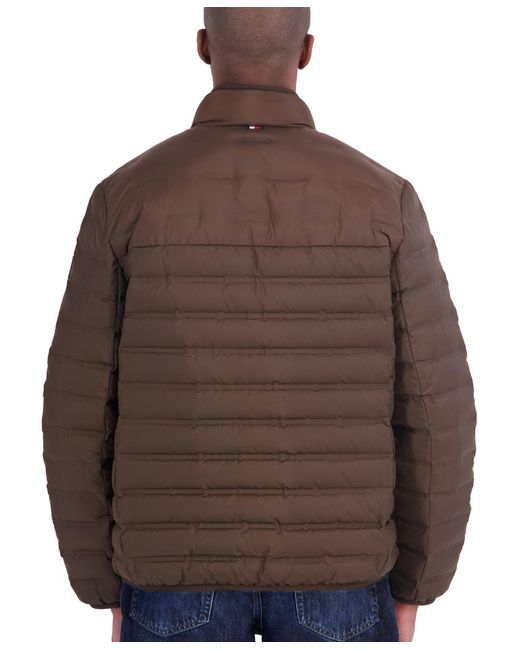 Tommy Hilfiger Brown Real Down Packable Jacket for men