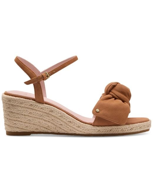 Kate Spade Brown Leandra Espadrille Wedge Sandals