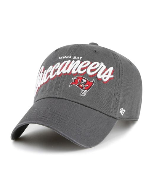 '47 Gray Tampa Bay Buccaneers Ariana Clean Up Adjustable Hat