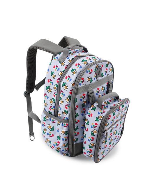 J World Blue Boys Duet 16" Backpack With Detachable Lunch Box for men