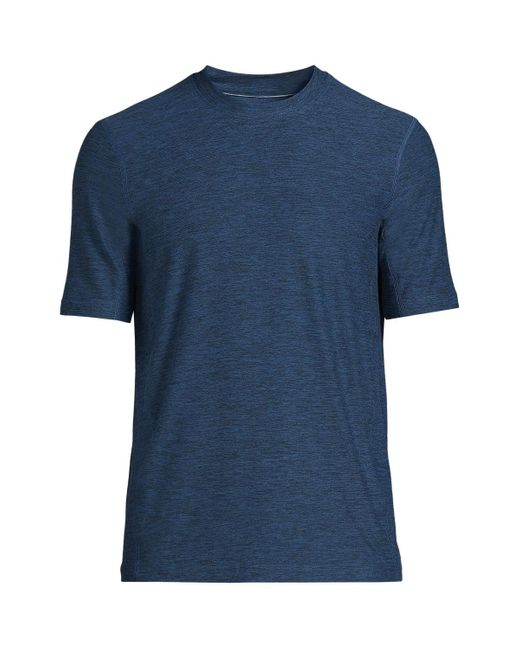 Lands' End Blue Short Sleeve Performance Social Active T-shirt for men