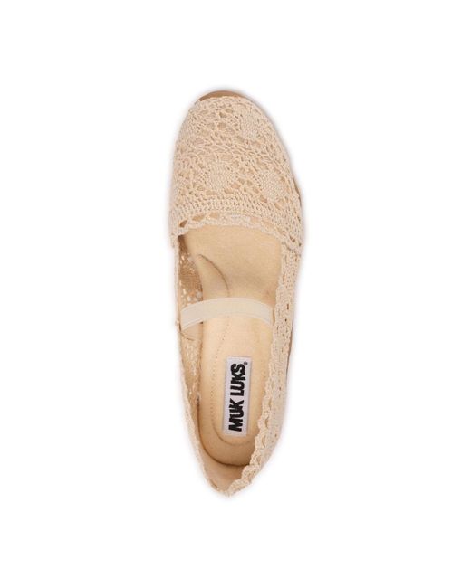 Muk Luks Women's Natural Shelby Ballerina Shoe
