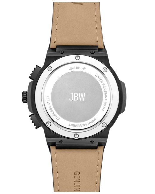 JBW Gray Saxon Multifunction Embossed Crocodile Leather Watch for men
