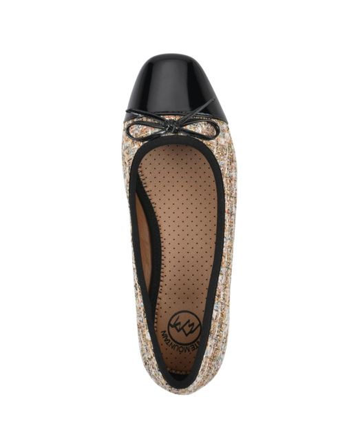 White Mountain Black Bocci Ballet Flat