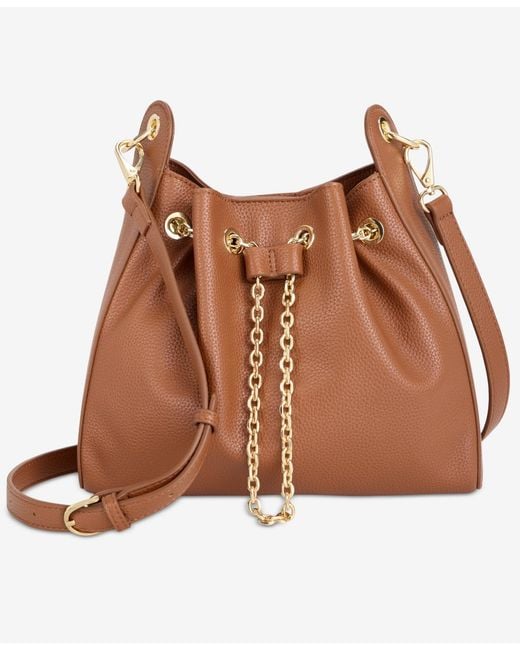 On 34th Brown Somynn Solid Large Handbag