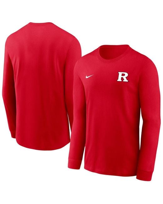 Nike Red Rutgers Knights Legend Dri-fit Long Sleeve T-shirt