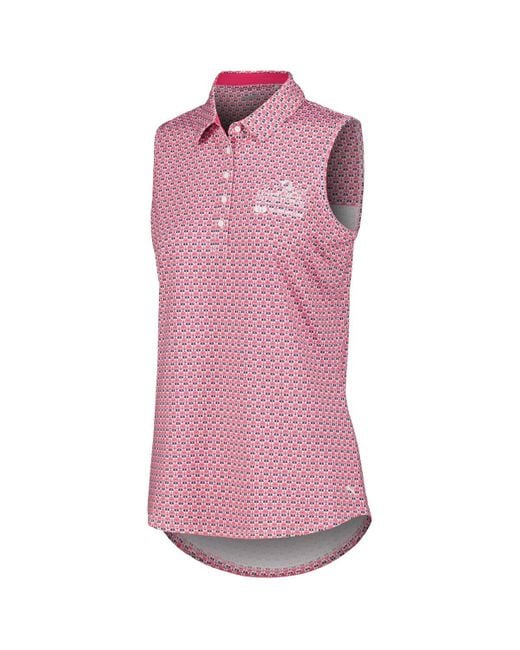 PUMA Pink Arnold Palmer Invitational Deco Sleeveless Mattr Polo