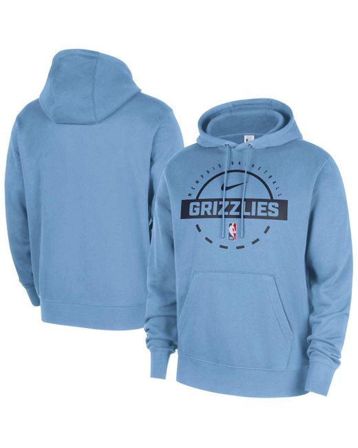 Nike Blue Memphis Grizzlies 2025/26 Authentic Practice Club Pullover Hoodie for men