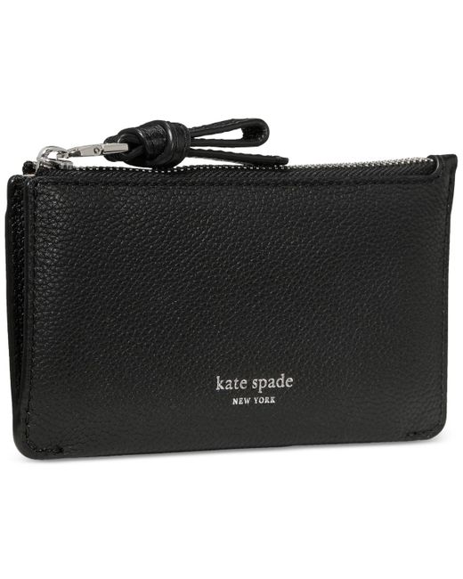 Kate Spade Black Loop Zip Credit Card Case