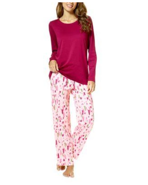 Hue Pajama Top Bottoms in Red Lyst