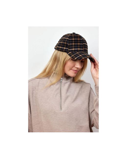 Hat Attack Black Check Cap
