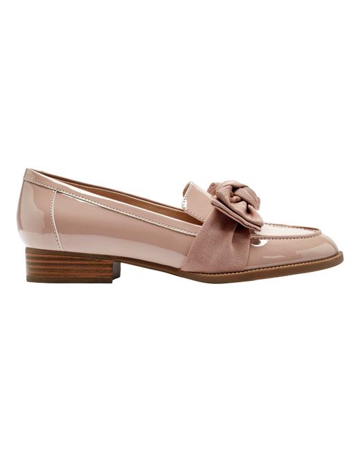 Bandolino Brown Lindio Bow Slip On Tailored Loafers